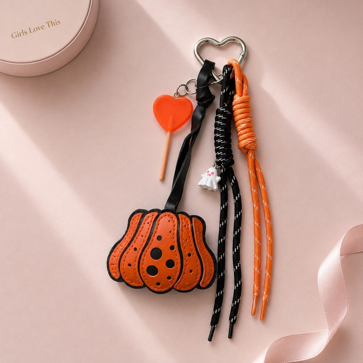 Orange Pumpkin Bag Charm
