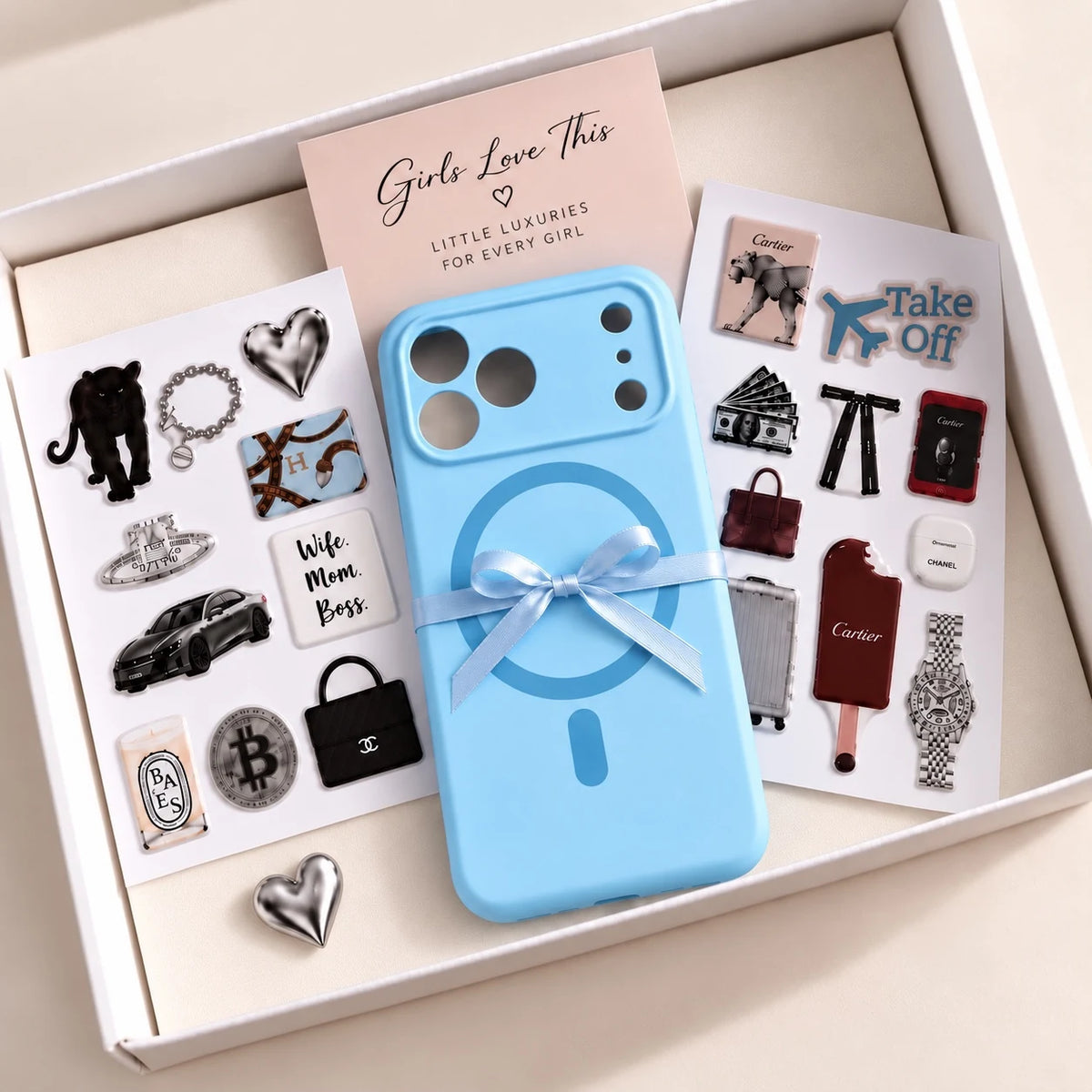 Sky Blue Aesthetic Phone Case Set