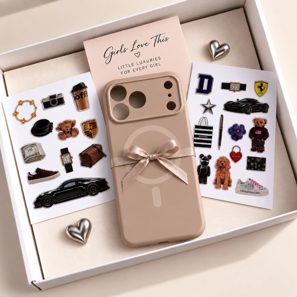 Beige Aesthetic Phone Case Set