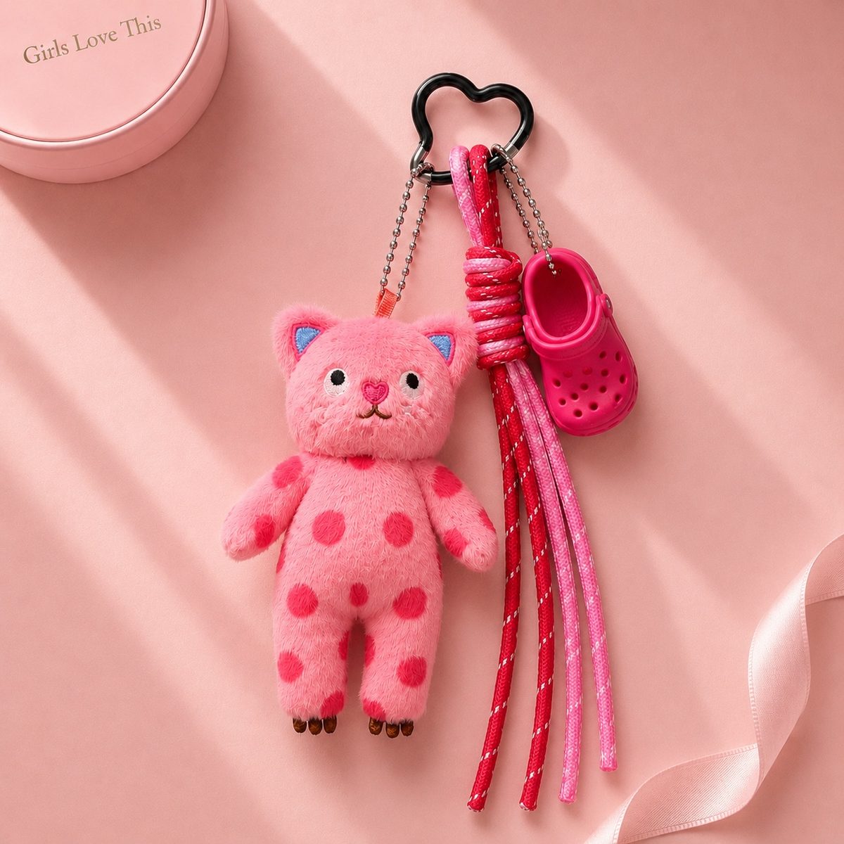 Pink Kitty Bag Charm