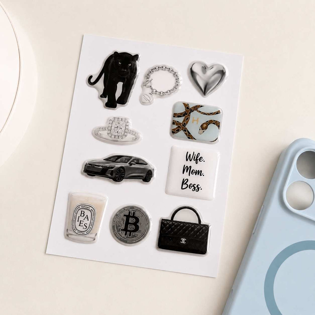 Sky Blue Aesthetic Phone Case Set