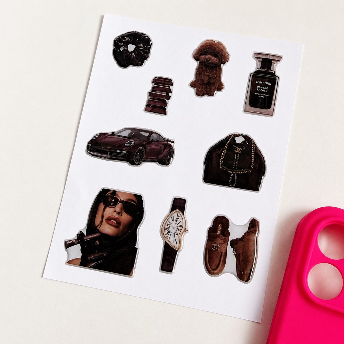 Hot Pink Aesthetic Phone Case Set