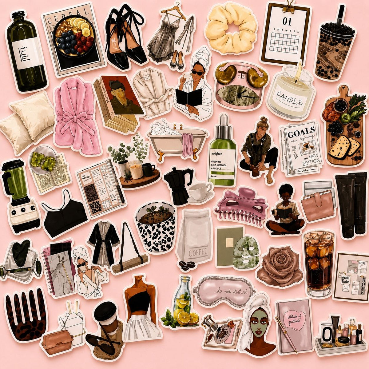Cozy Girl Aesthetic Sticker Pack