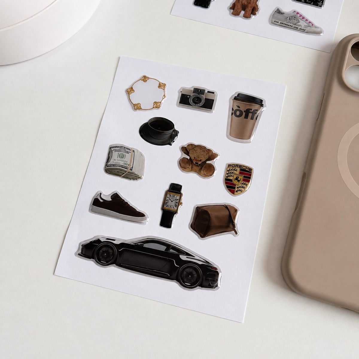 Beige Aesthetic Phone Case Set