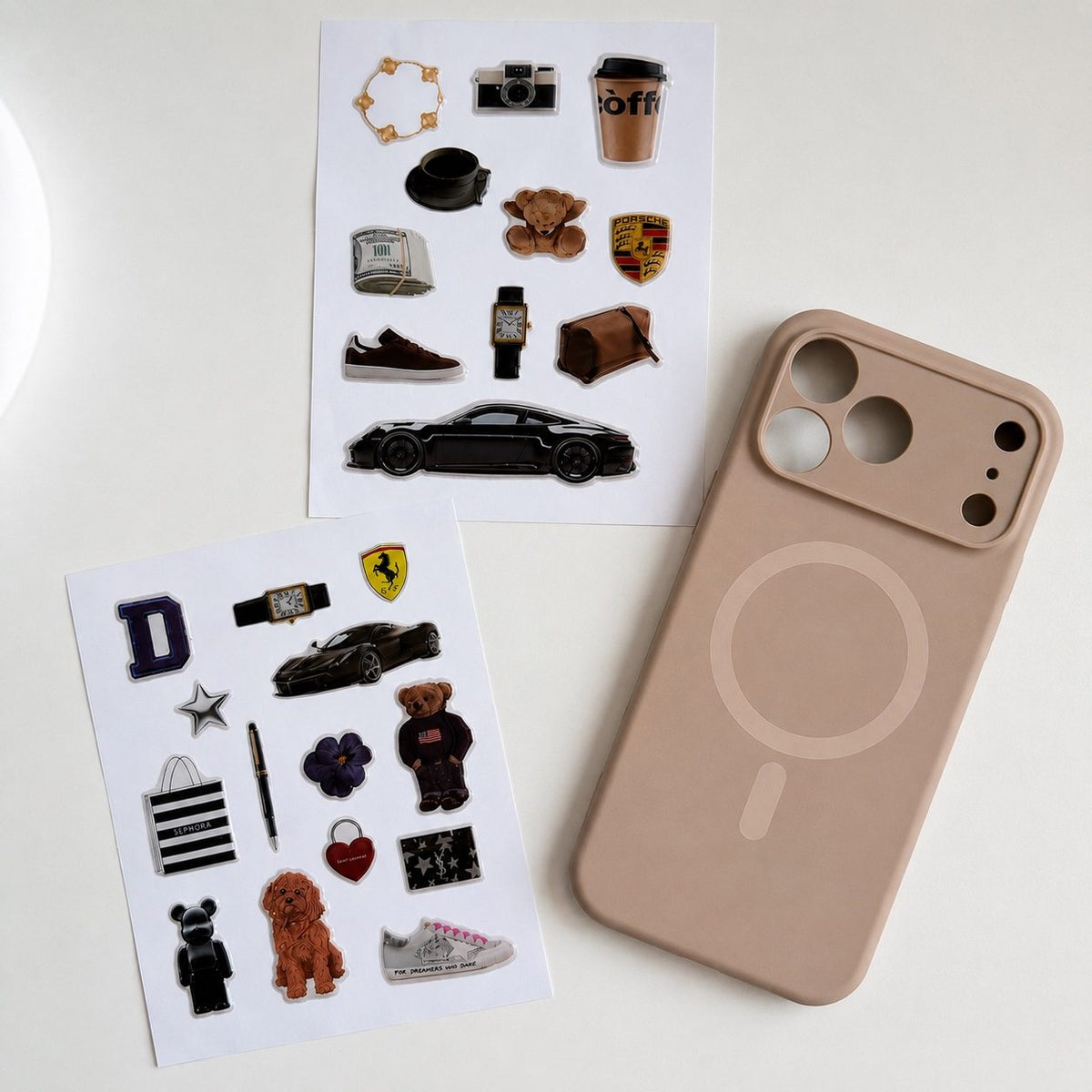 Beige Aesthetic Phone Case Set
