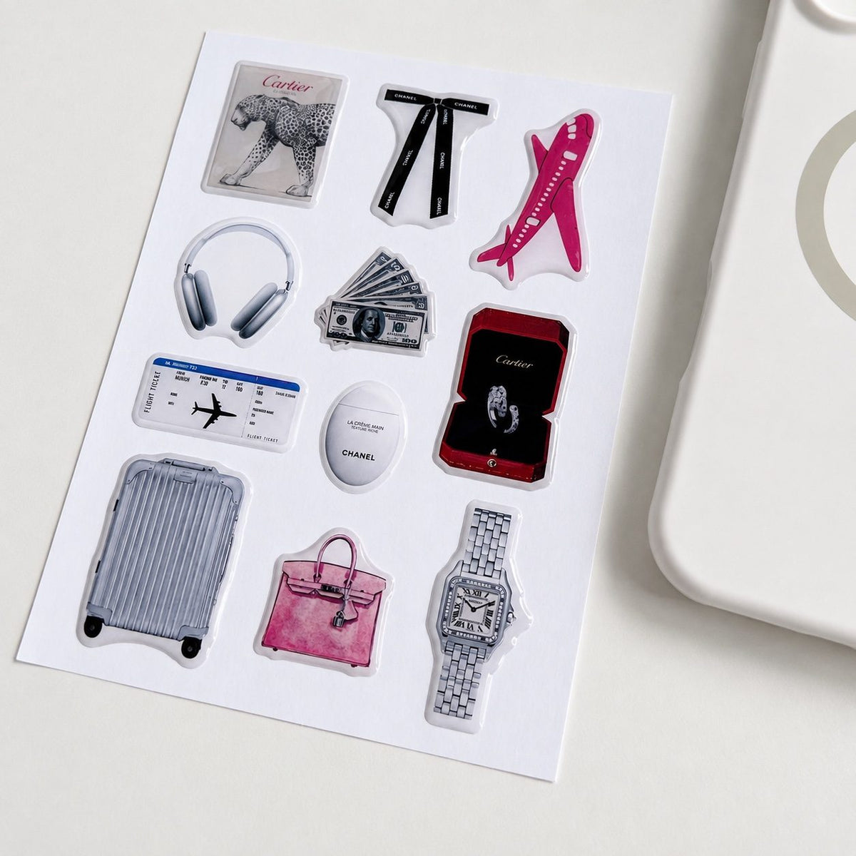White Aesthetic Phone Case Set